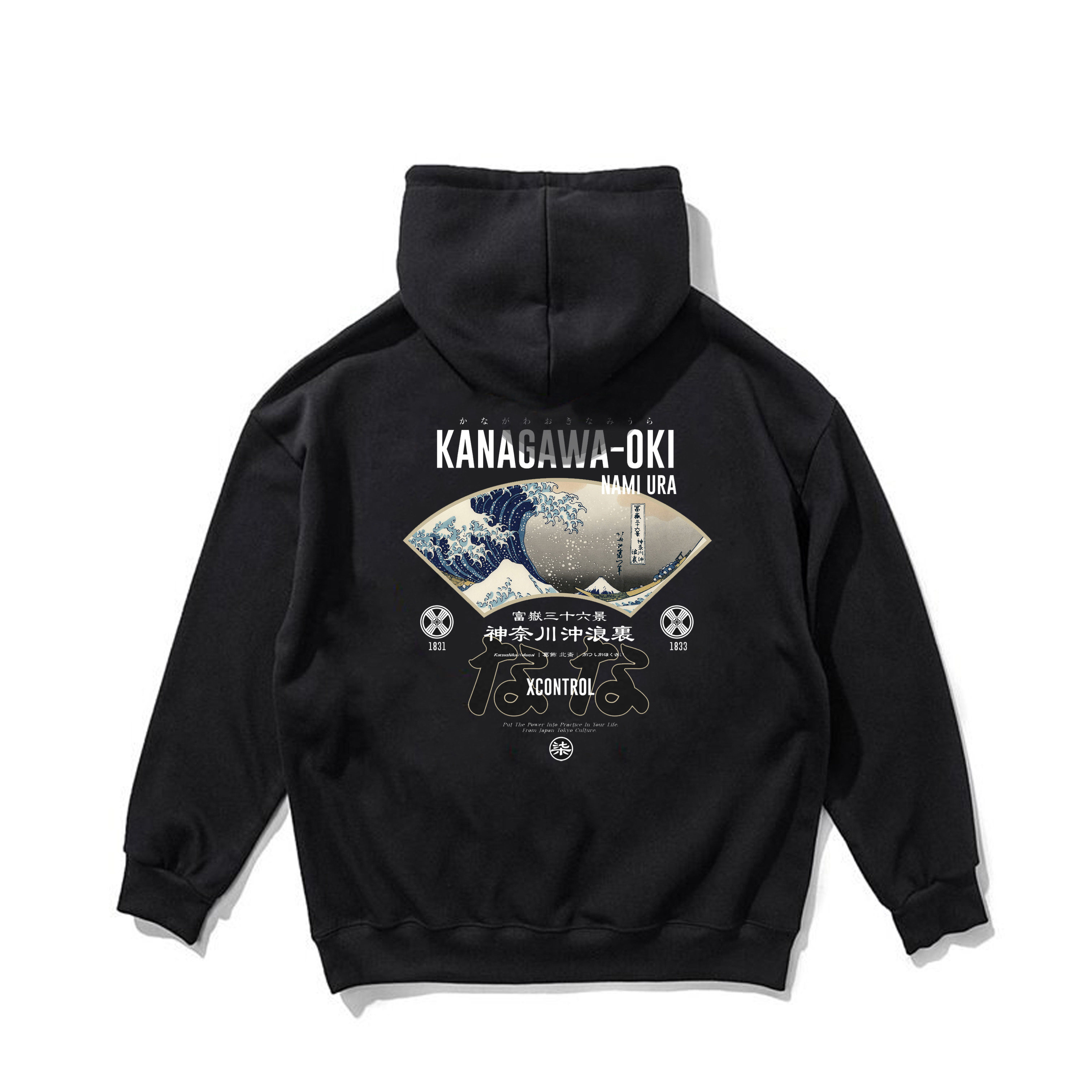 XCTRL 七週年神奈川沖浪裏帽T-黑