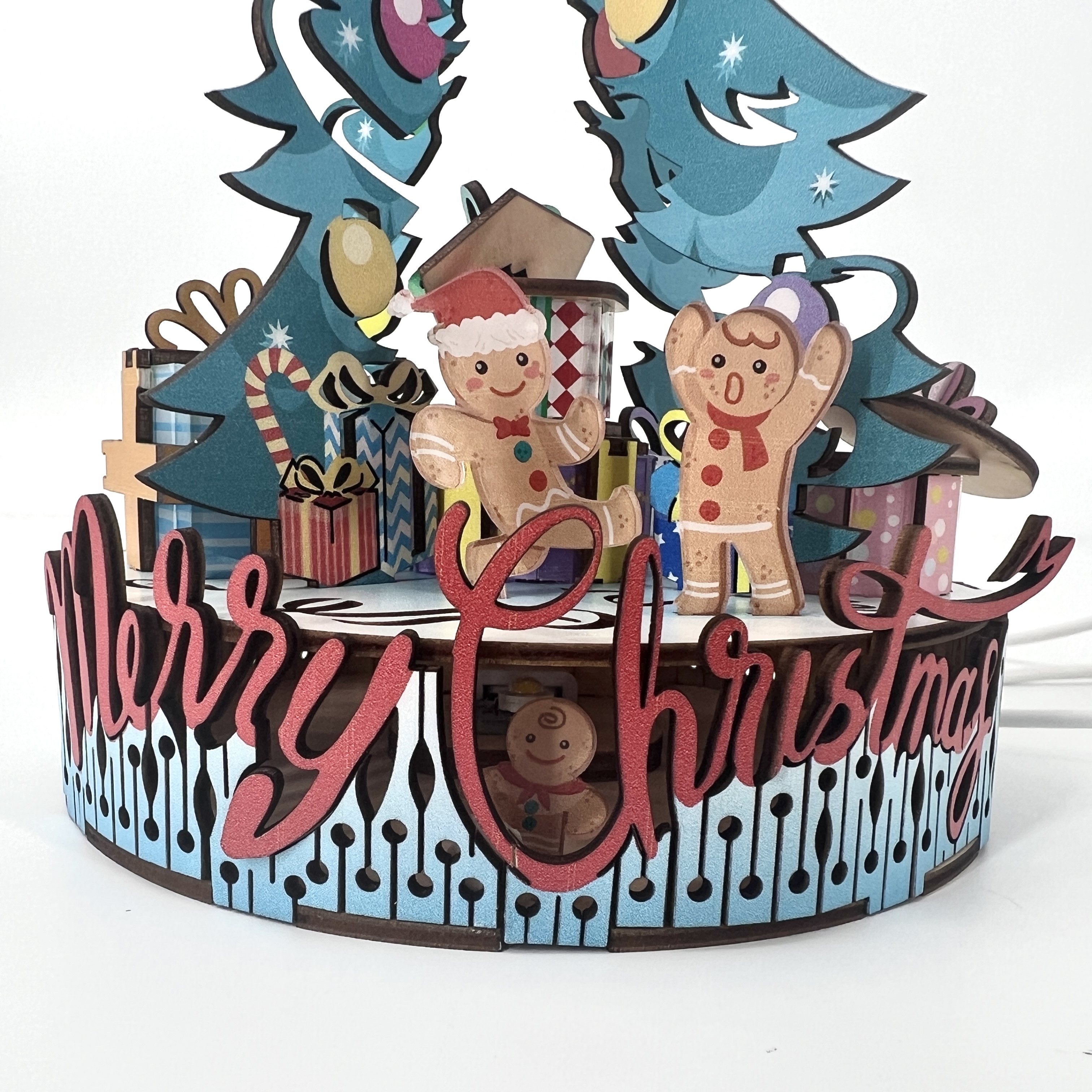 Team Green Plywood Puzzle | Christmas Moodlight - Gingerbread man