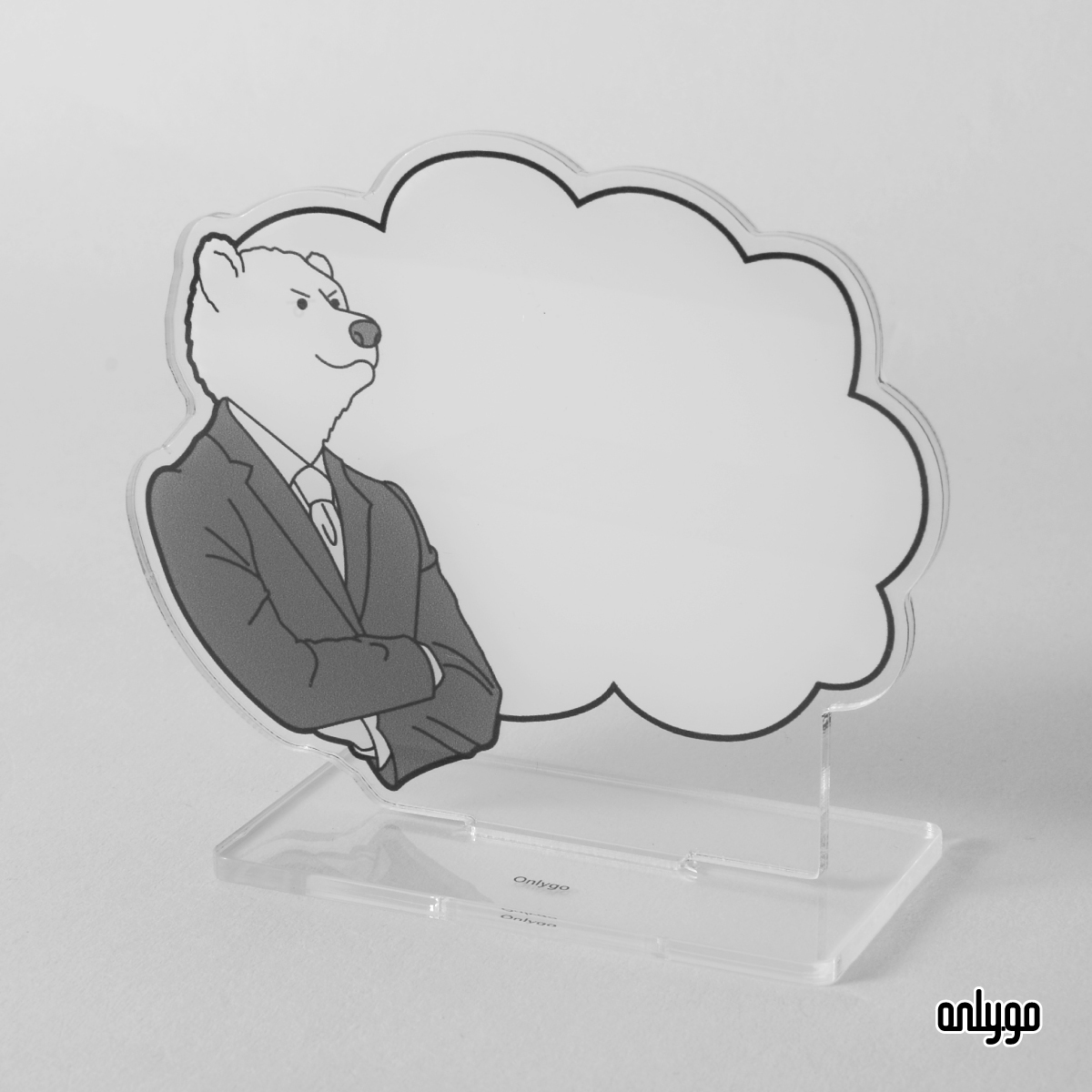 社畜イラスト アクリルメッセージボード（くま）