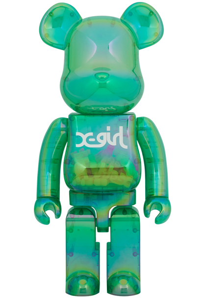 1000% Be@rbrick X-girl CLEAR GREEN Ver.