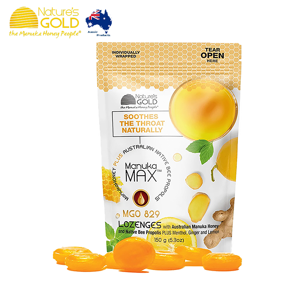 Nature'sGold 麥蘆卡蜂蜜喉糖(生薑)