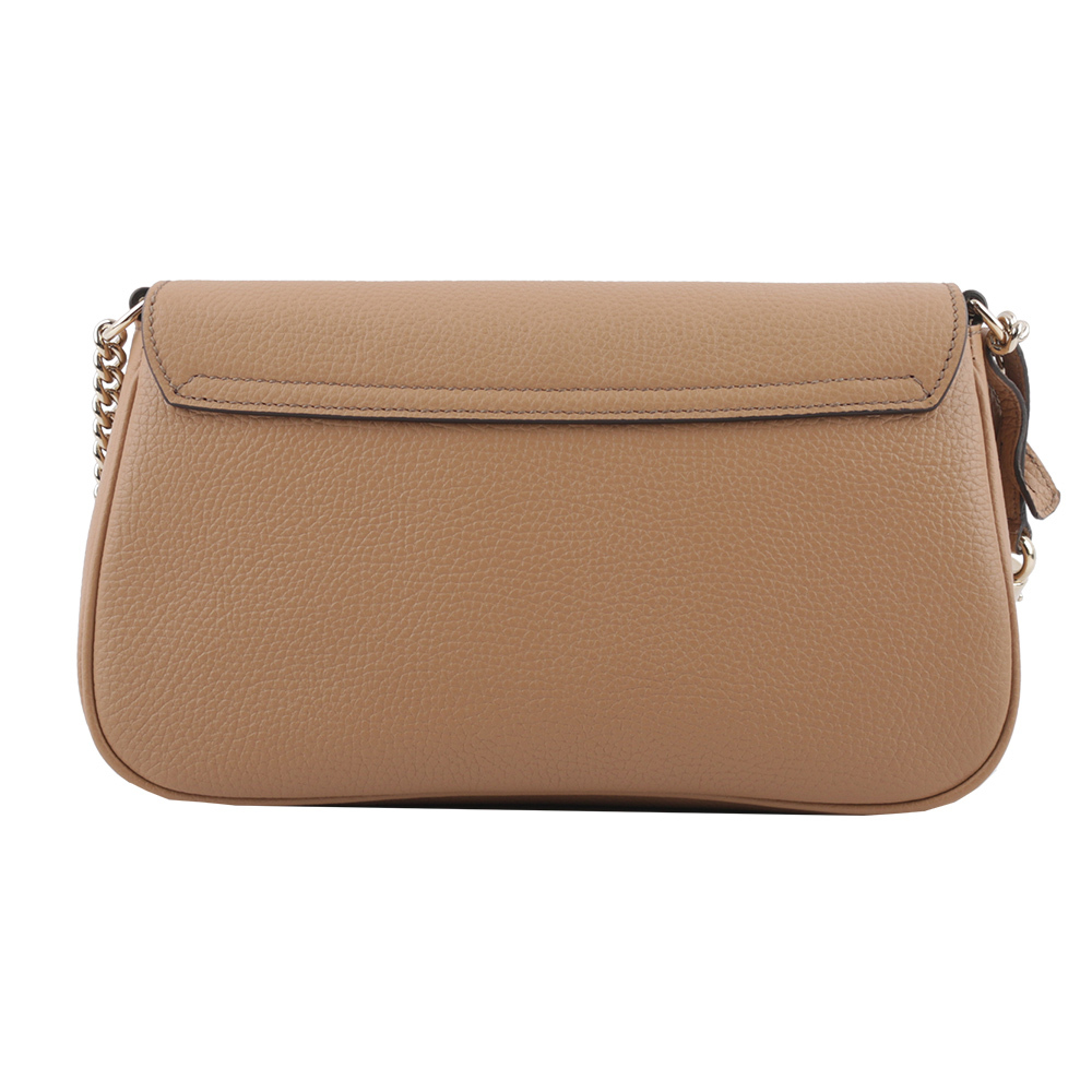 【GUCCI】SOHO 系列流蘇牛皮翻蓋二用包(裸粉色) 536224 A7M0G 2754