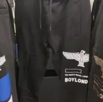 [S] BOYLONDON BLACK SHADOW ESSENTIAL PANTS,BLACK WHITE, B93TP1301U89 (SBB365)