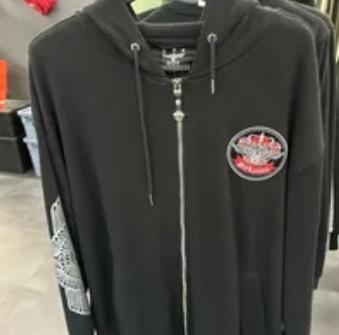 [S] BOYLONDON SKULL OVERSIZED HOODED ZIP-UP,BLACK/SILVER, B81TC1339U98 (SBB366)