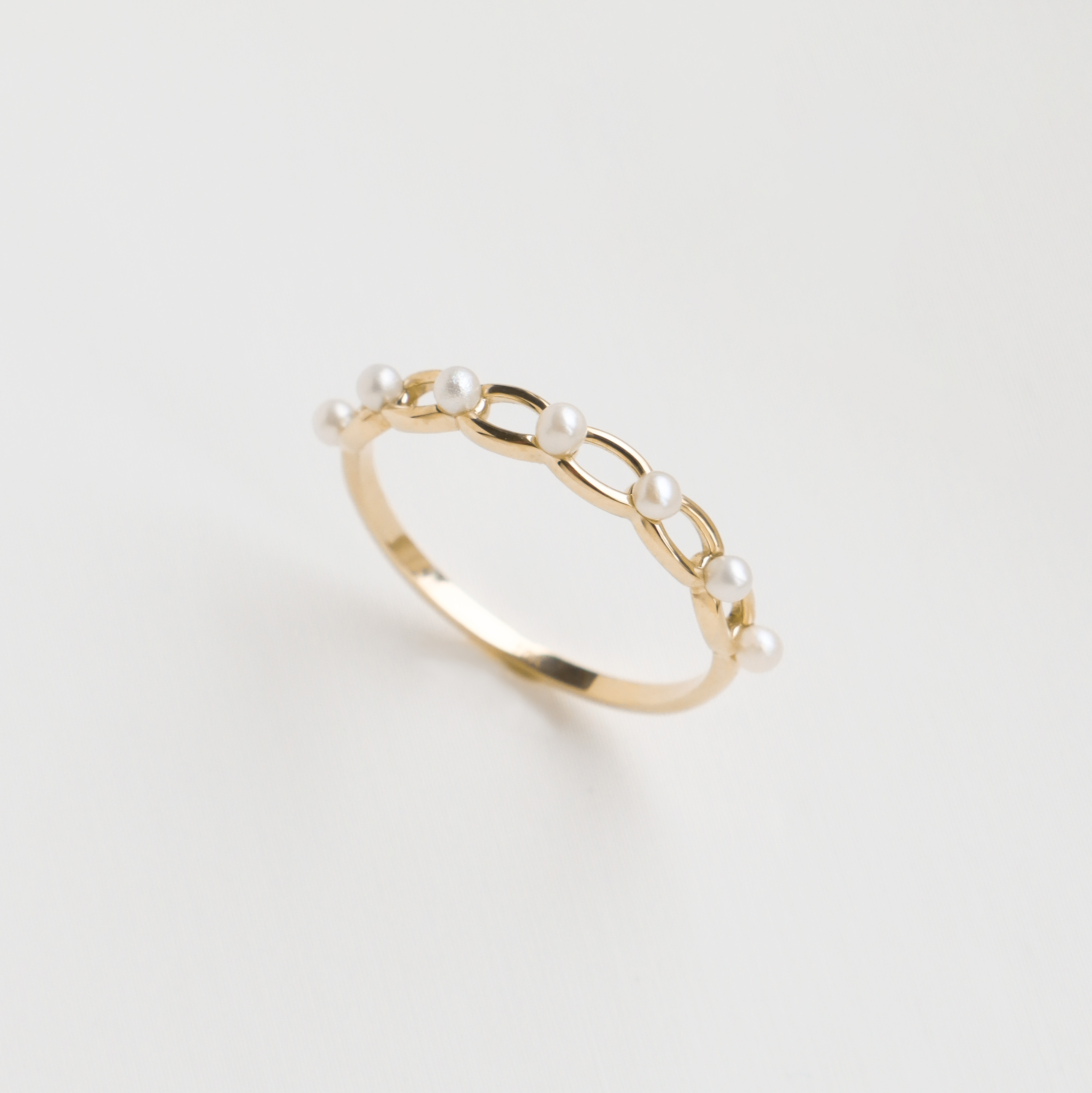 10K/環繞珍珠戒指