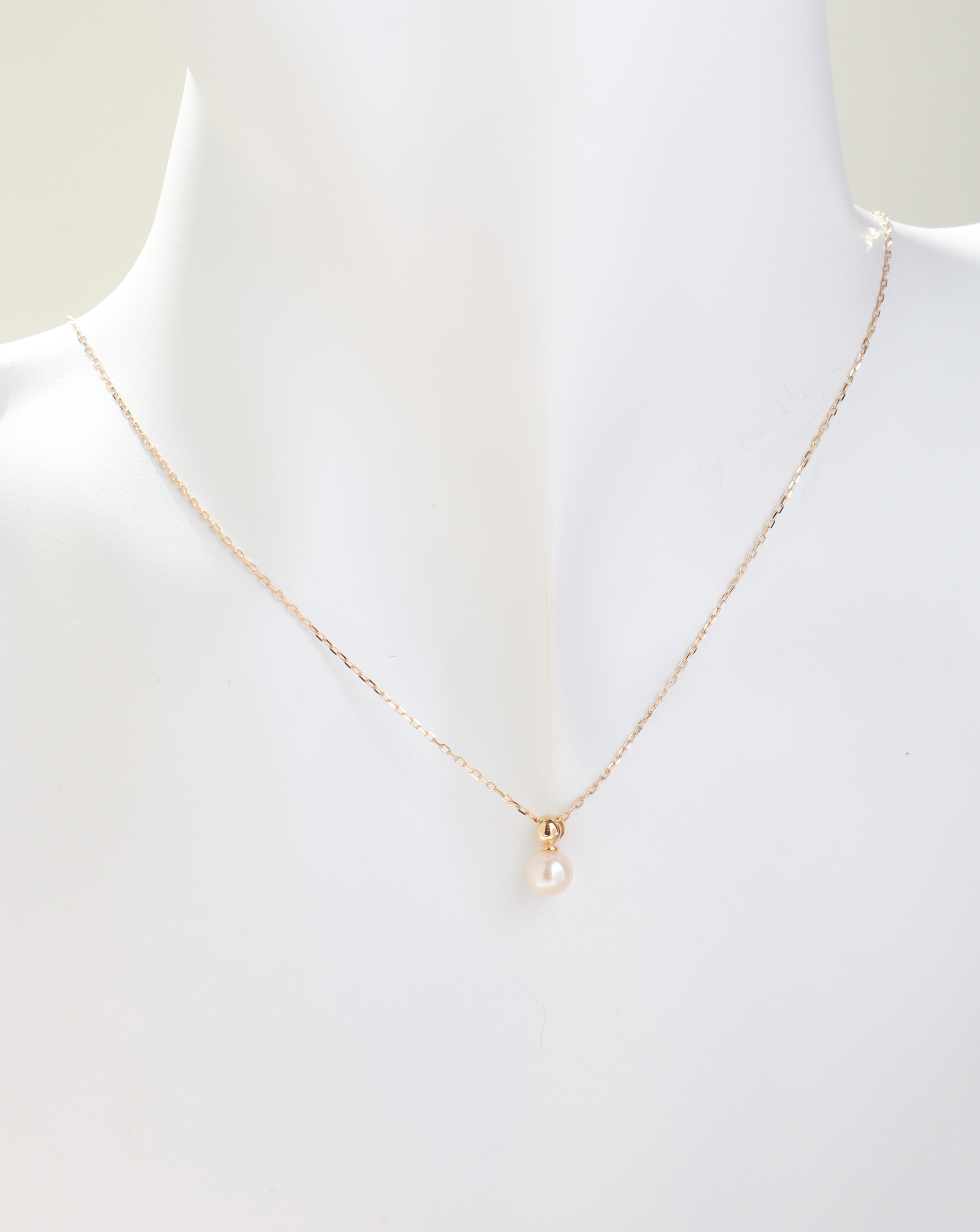 10K/珍珠香水瓶項鍊