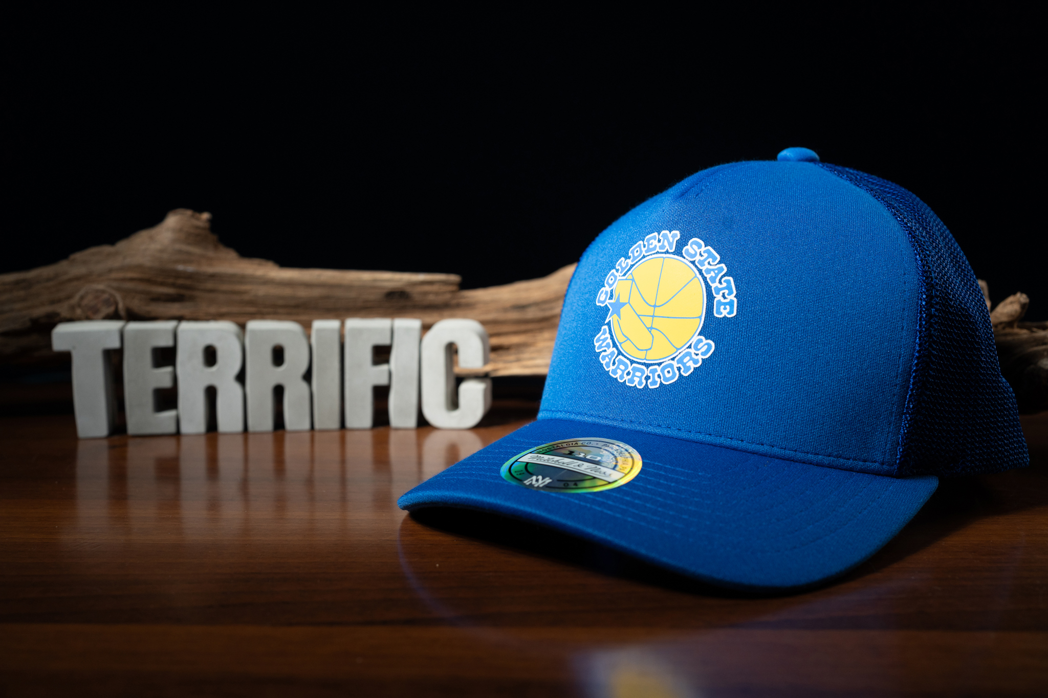 NBA帽子 Golden State Warriors 金州勇士 燙印隊徽 藍網帽 老帽 M&N 可調式 全新