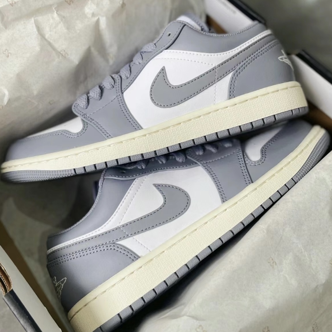 MISS|NIKE AJ1 LOW灰白復古小迪奧