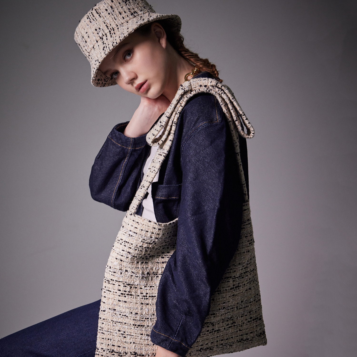 Drape Bow Bag - Natural