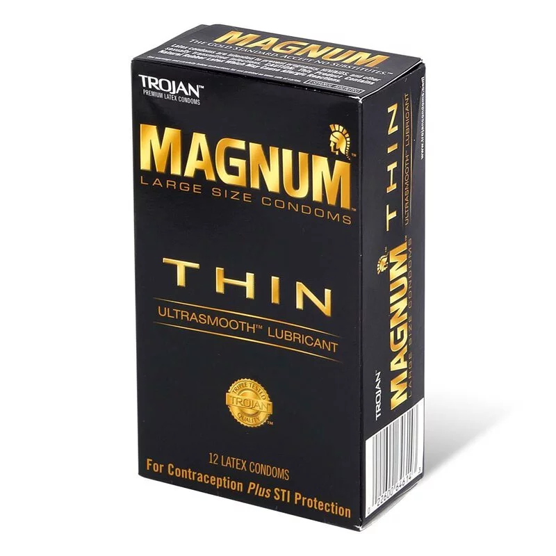 Trojan Magnum Thin 62/55mm 12's Pack Latex Condom