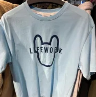 [S] LIFEWORK FIGURE SILHOUETTE SHORT SLEEVE T-SHIRT,SKY BLUE, LW235TS793-23 (SLW408)