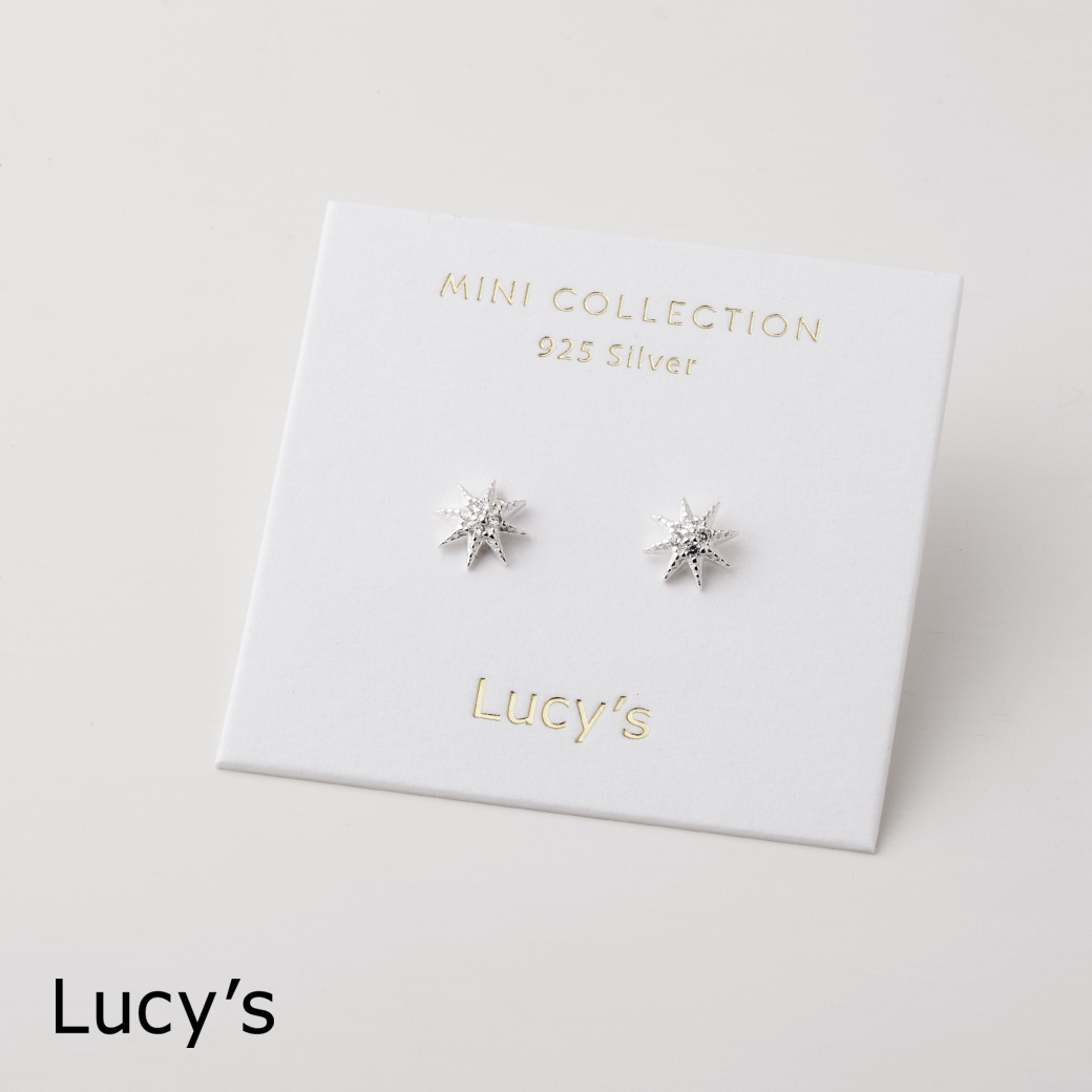 925純銀〔輕銀系列〕吉星 耳環 (106647)