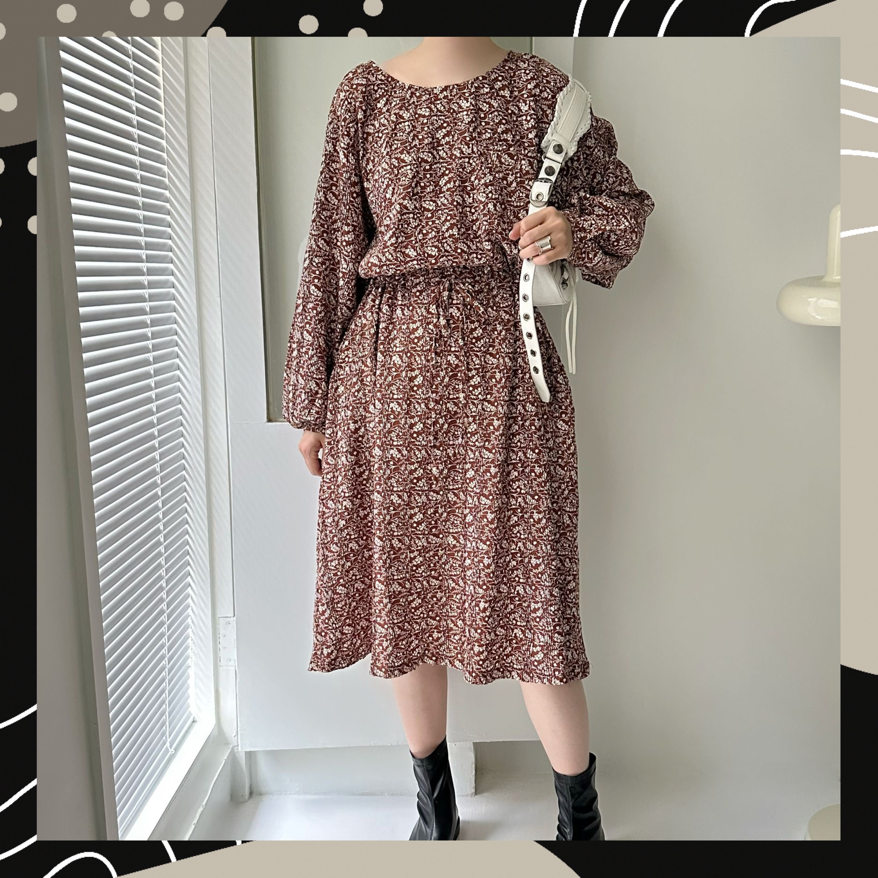 【BONNIE】碎花布腰索繩OPS