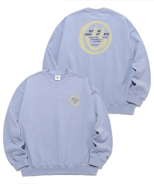 (現貨) ISTKUNST LOGO & SMILEY SWEATSHIRT (LIGHT PURPLE)