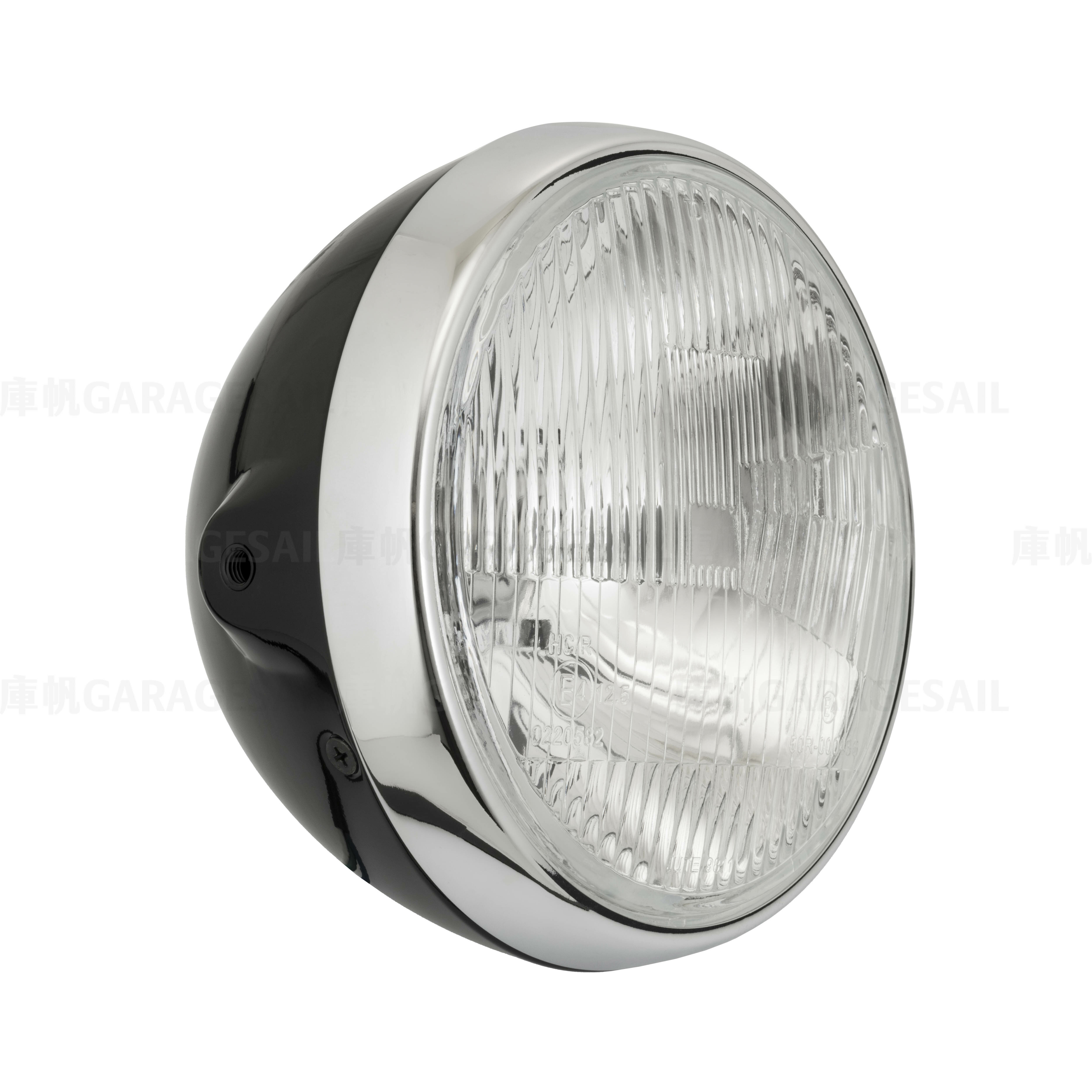 7吋圓 吊耳式 大燈 歐規 亮黑銀框