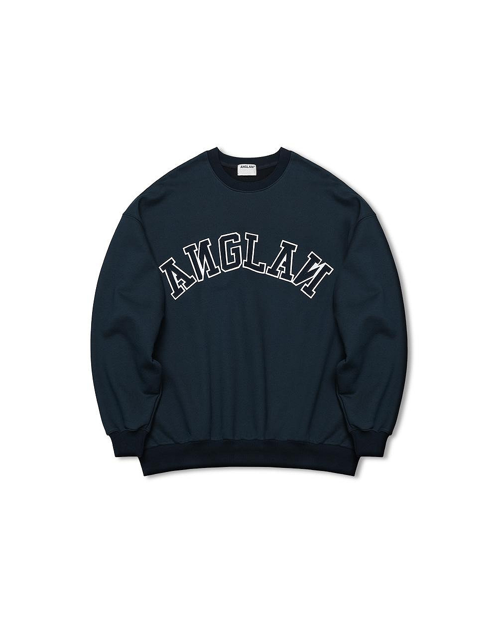 ANGLAN Applique Sweat Shirt 刺繡字體 寬版 大學T 現貨
