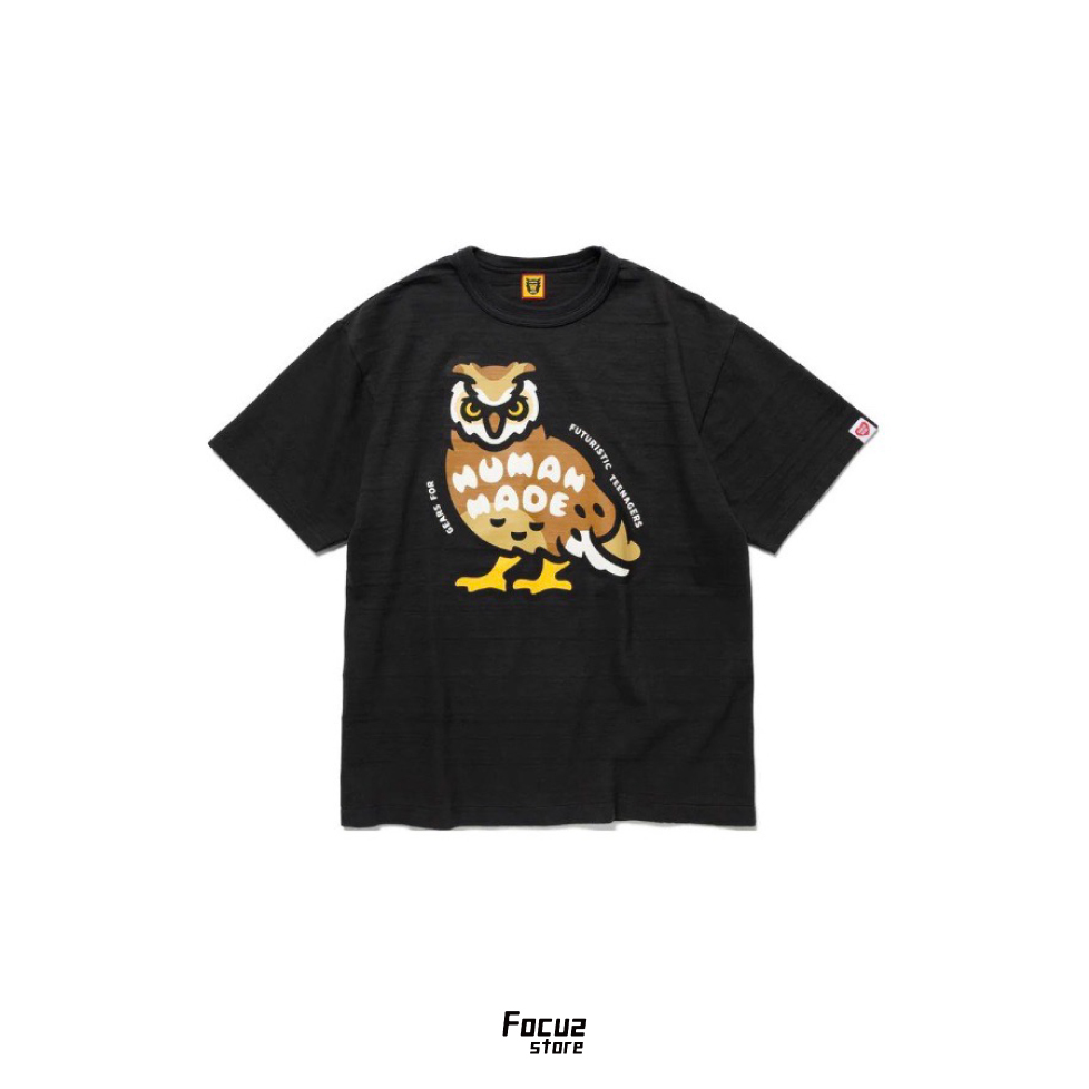 【Focus Store】現貨秒發 Human made SS23 Grapic Owl Tee "Black" 黑色 貓頭鷹圖案 HM25TE005