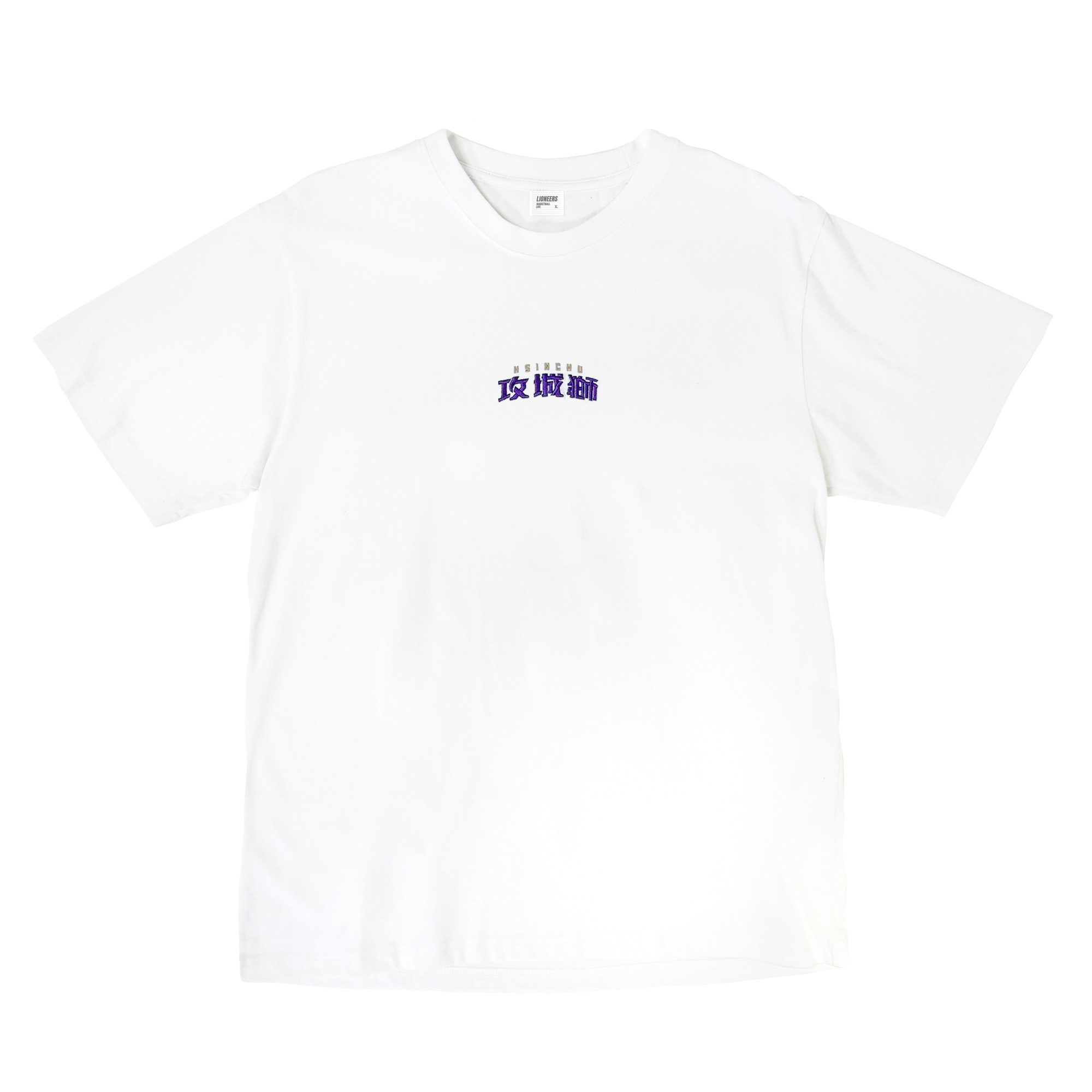 23-24 攻城獅繡花休閒短TEE | 白