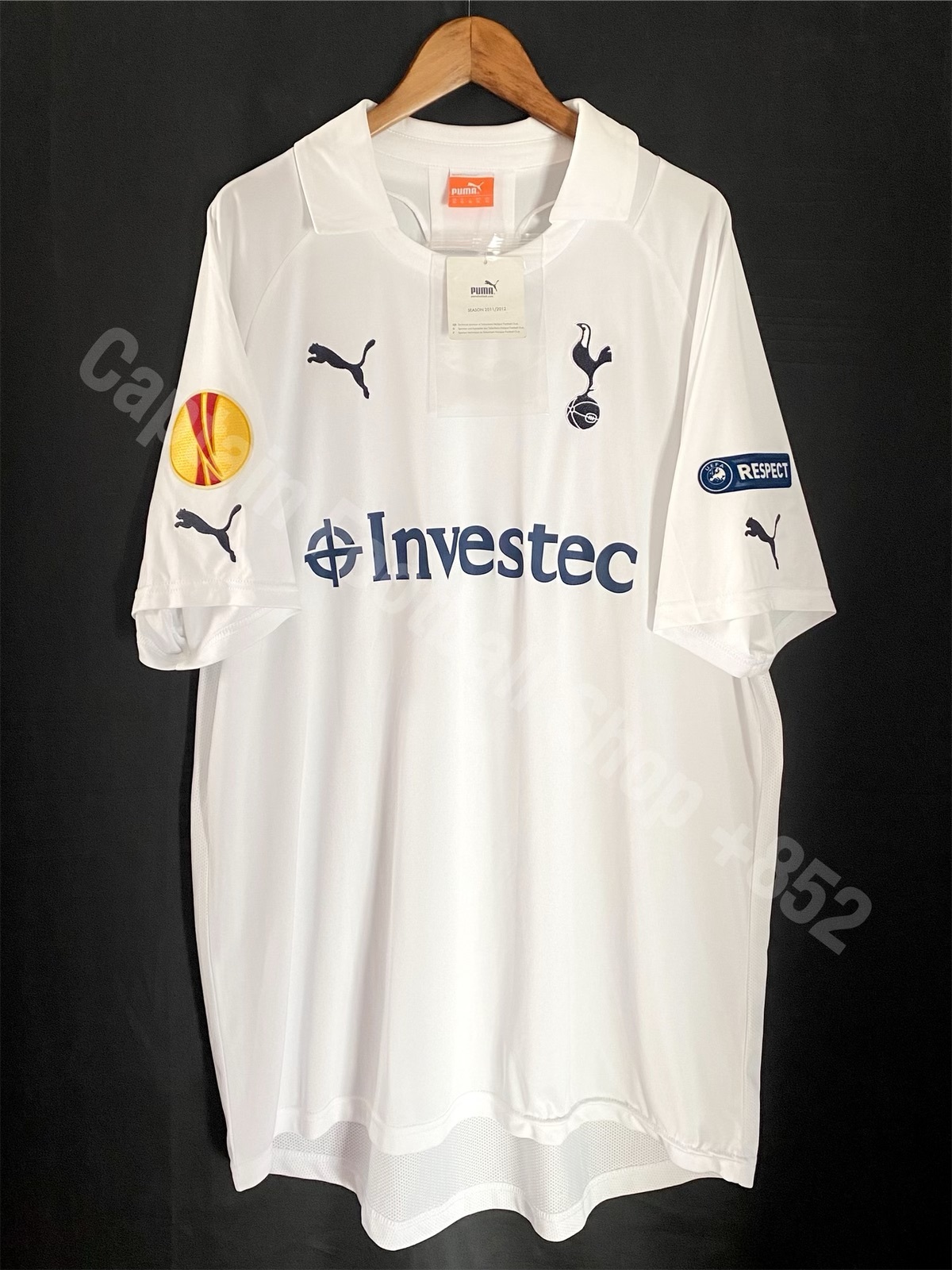 (BNWT) Tottenham Hotspur 2011-2012 UEFA Europa League Puma Home Shirt #3 BALE