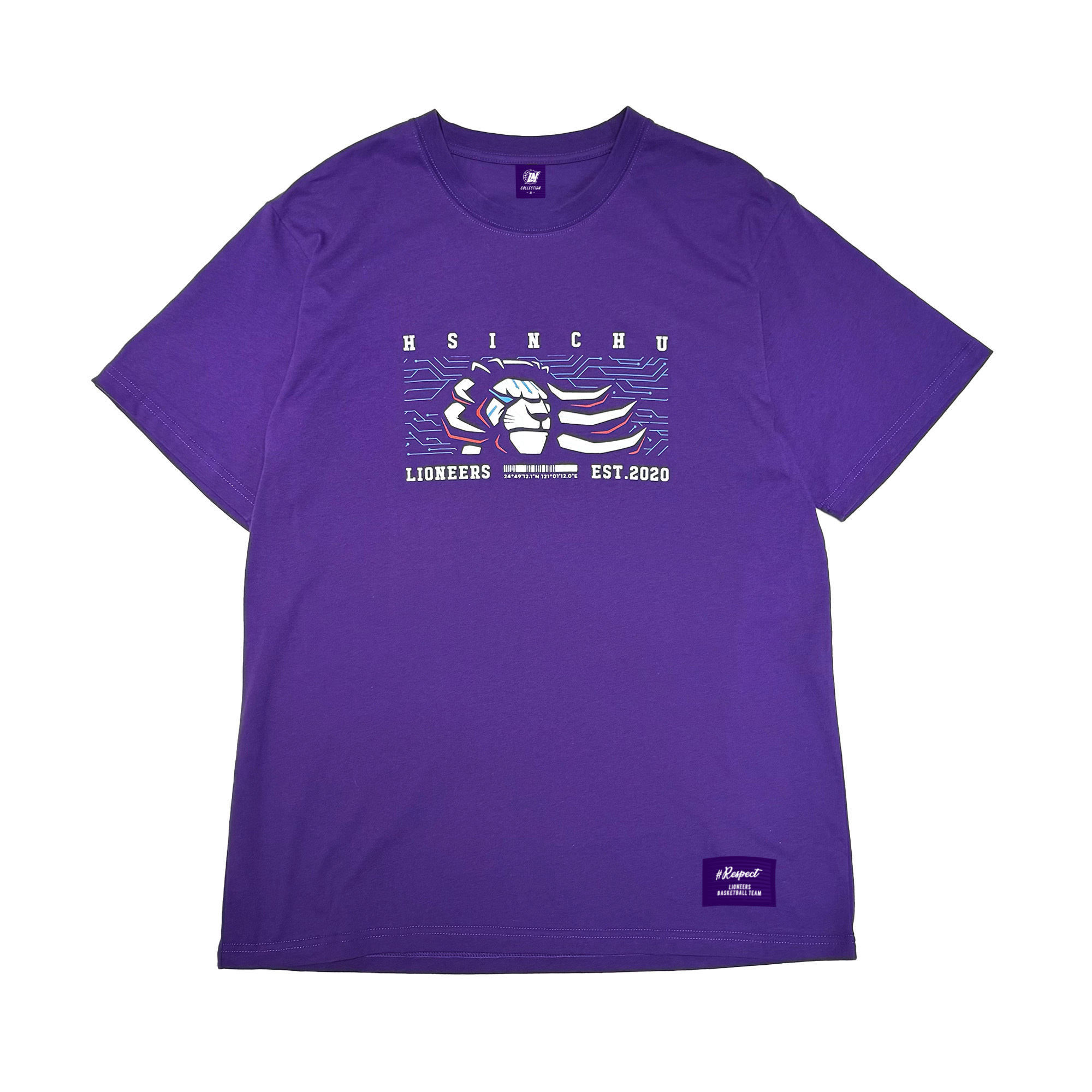 23-24 電路板獅頭應援短TEE｜紫