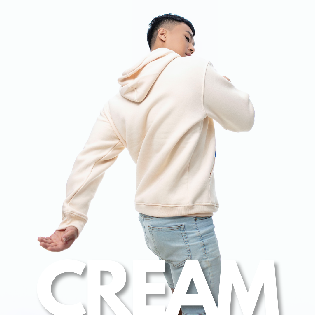 ATTN 連帽舒棉刷毛T-shirt【奶油色】 #帽T #連帽T