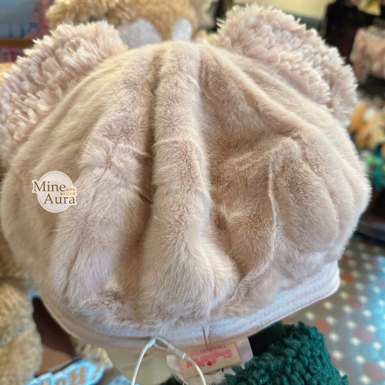 雪莉玫 ShellieMay 絨毛 立體耳朵 造型 貝蕾帽 帽子 -上海迪士尼樂園