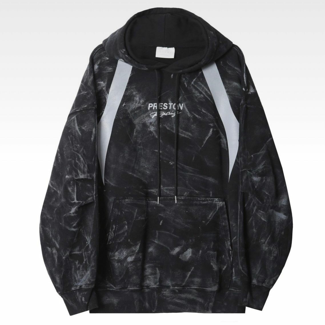 仿舊英文字連帽衛衣 Clear-024T