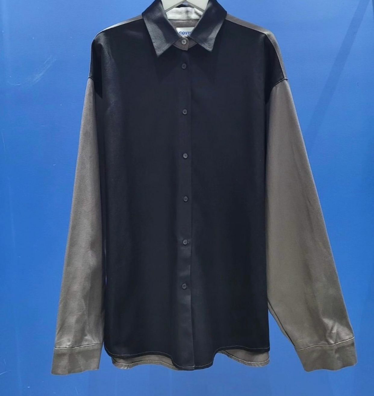 Oversize拼色長袖恤衫 COVILL-078S