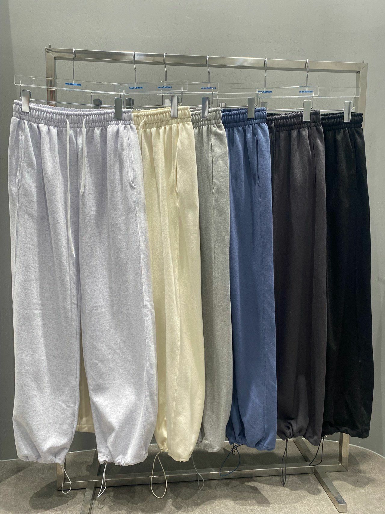 洗水棉質可束腳運動褲 manhattans-002P