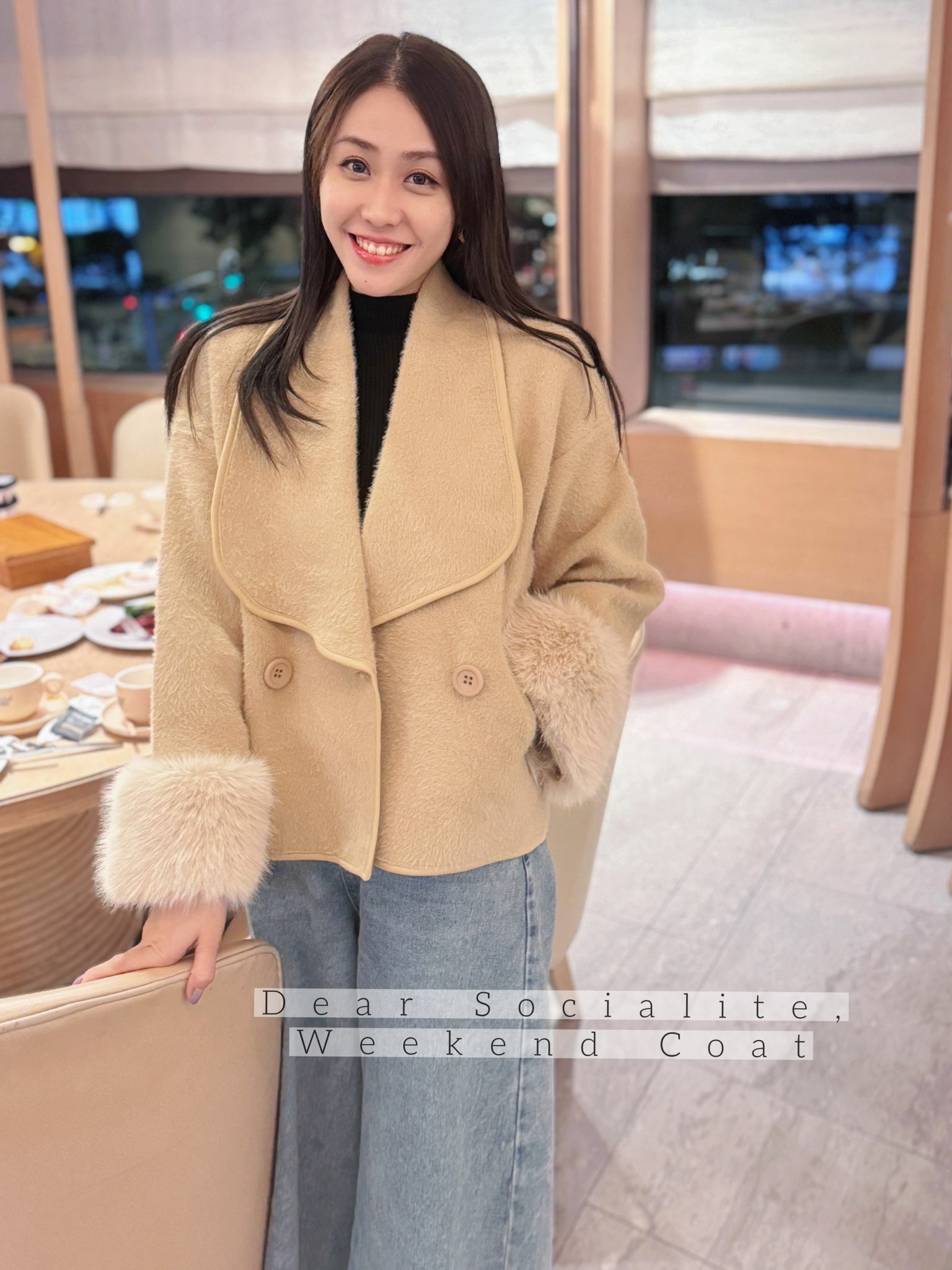 JK#5516 🤍毛毛球千金外套