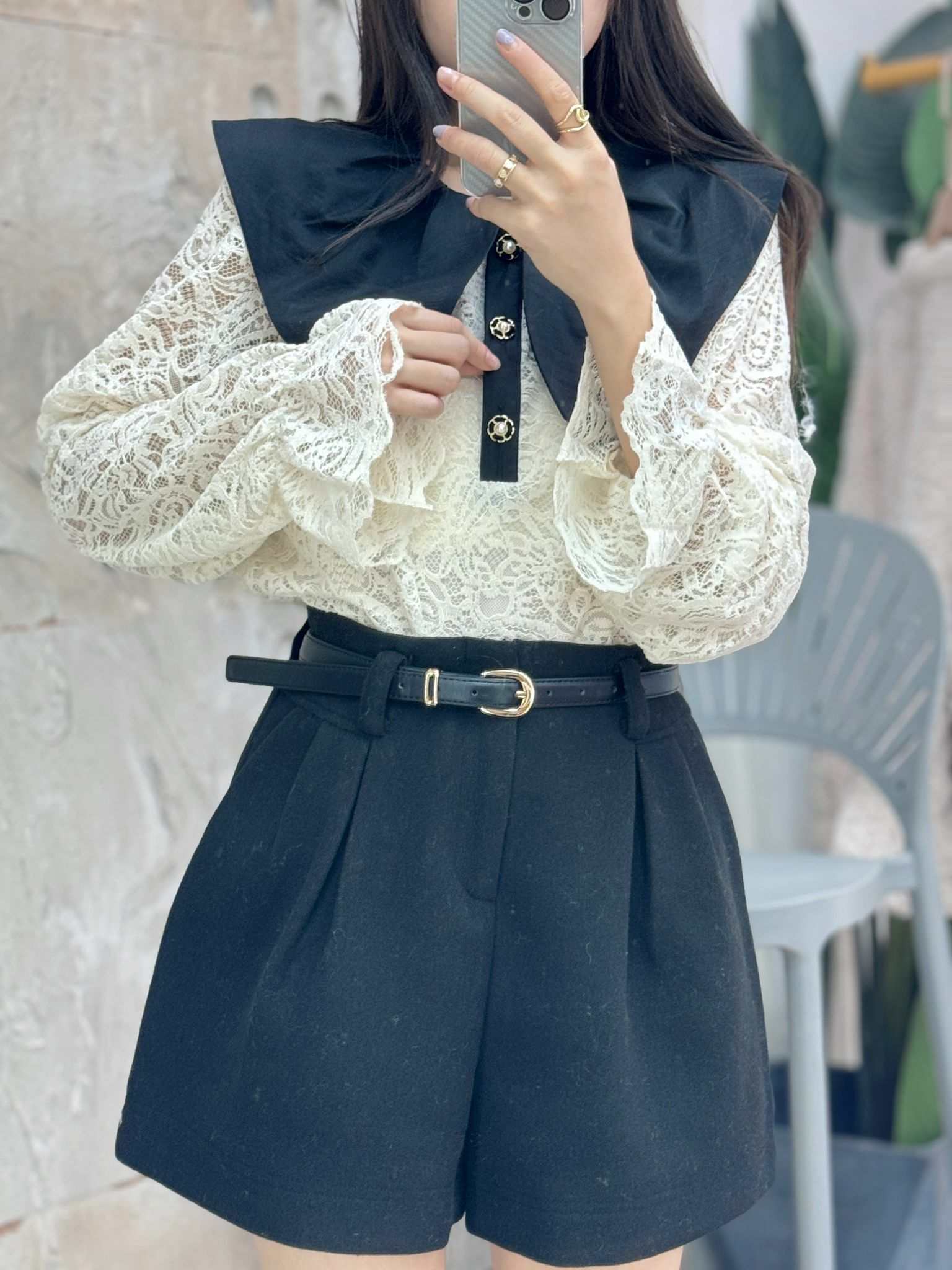 TOP#5517 🤍迷宮lace上衣