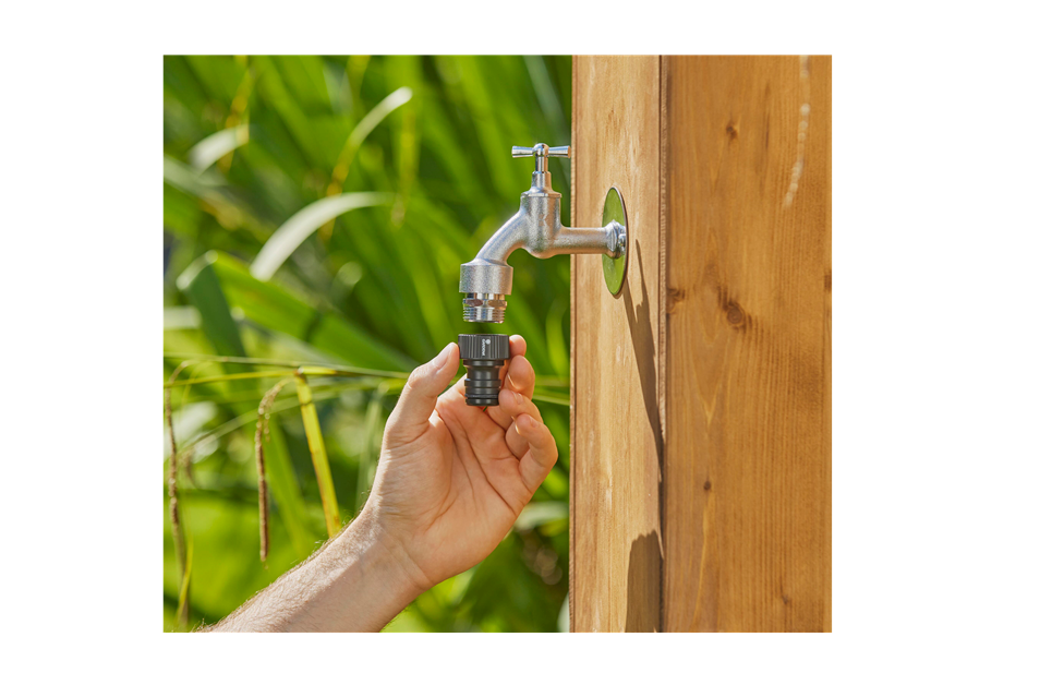 "GARDENA" 德國1"水龍頭快接(大流量水壓用)(吸塑挂裝)(10個/盒)-[2802]