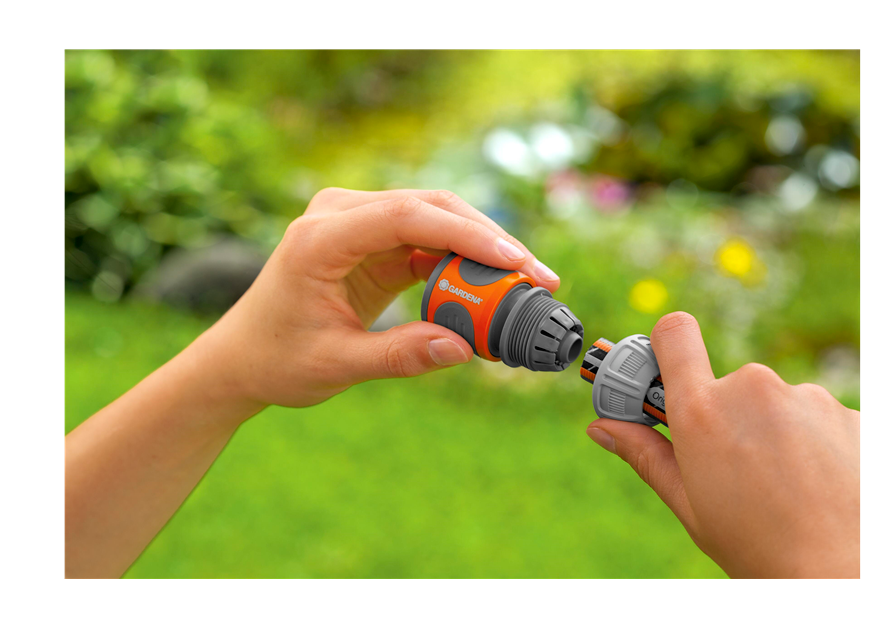 "GARDENA" 德國1/2"-5/8"吸輪套裝(4分)(18215x1+18213x1)(吸塑裝)(10包/盒)-[18279]