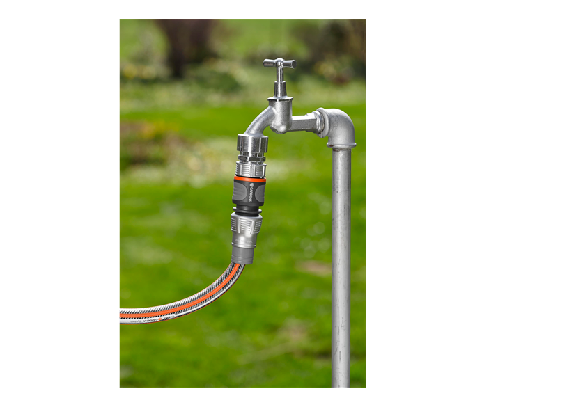 "GARDENA" 德國1/2"-5/8"快接吸輪(合金)(吸塑裝)(12個/盒)-[18255]