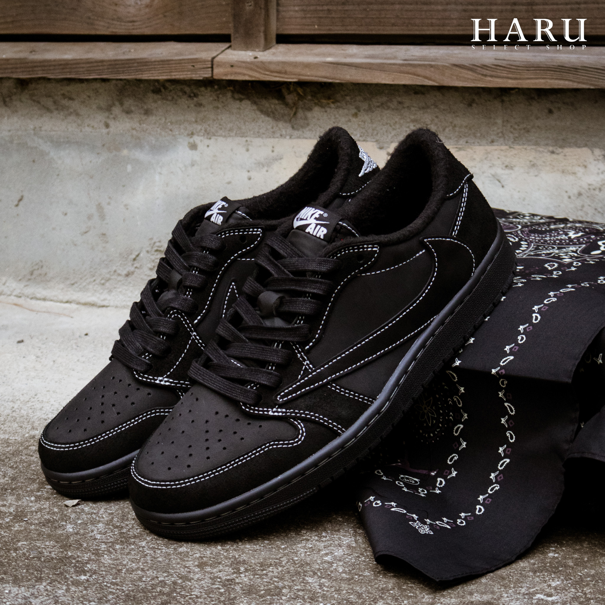 NIKE Travis Scott x  Air Jordan 1 Low OG AJ1 TS 全黑 黑魂 倒鉤 4.0 聯名款 男女同款 復古休閒鞋 DM7866-001