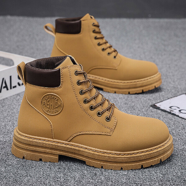 Autumn and winter matin boots casual high gang leather boots