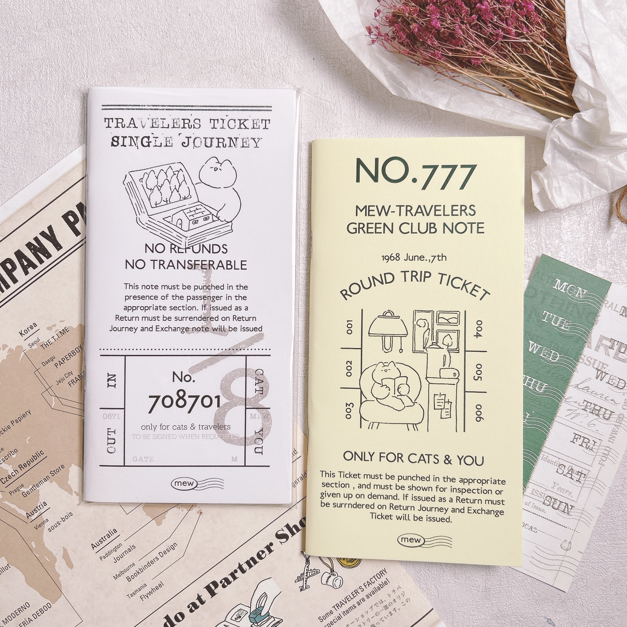 Mewmewbeam | 韓國貓貓筆記本 （附星期貼紙）