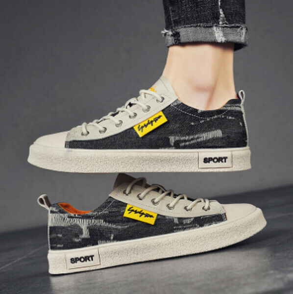 Spring breathable canvas shoes casual soft-soled denim shoes