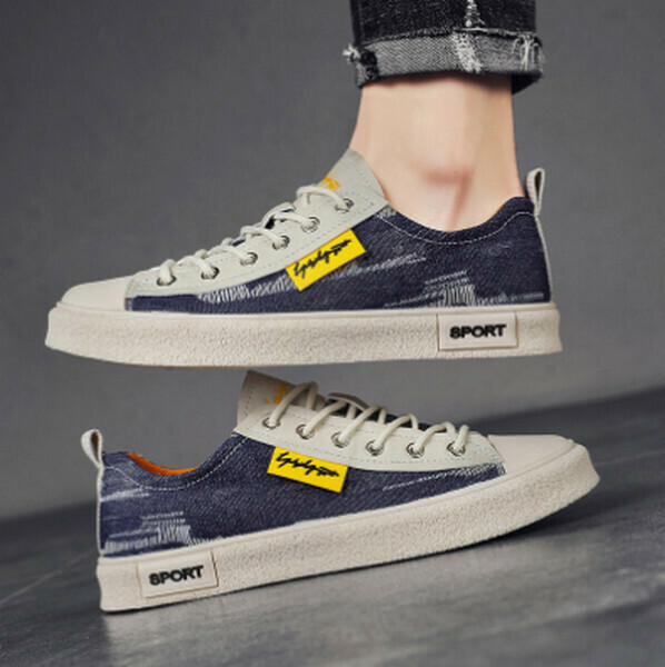Spring breathable canvas shoes casual soft-soled denim shoes