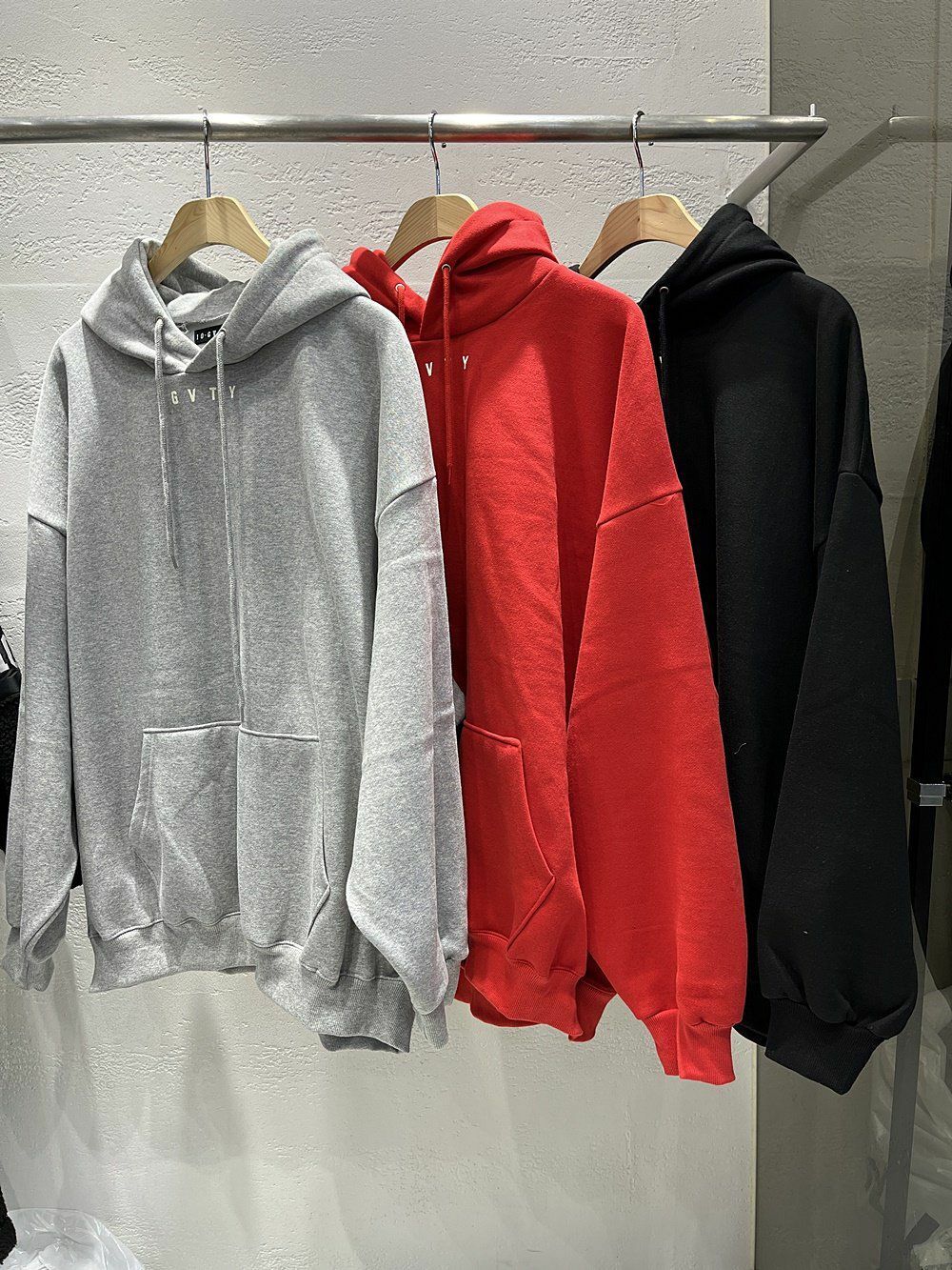 英文字圖案連帽衛衣(薄抓毛底) 10.GVTY-0059T