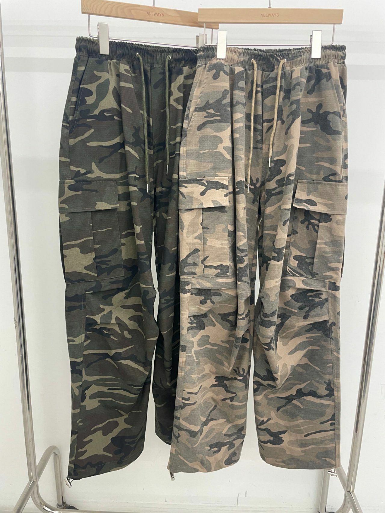 迷彩工裝可束腳鬆身褲 ALLWAYS-002P