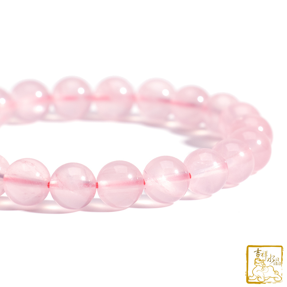 粉水晶手珠 招桃花人緣 / 兩尺寸可挑