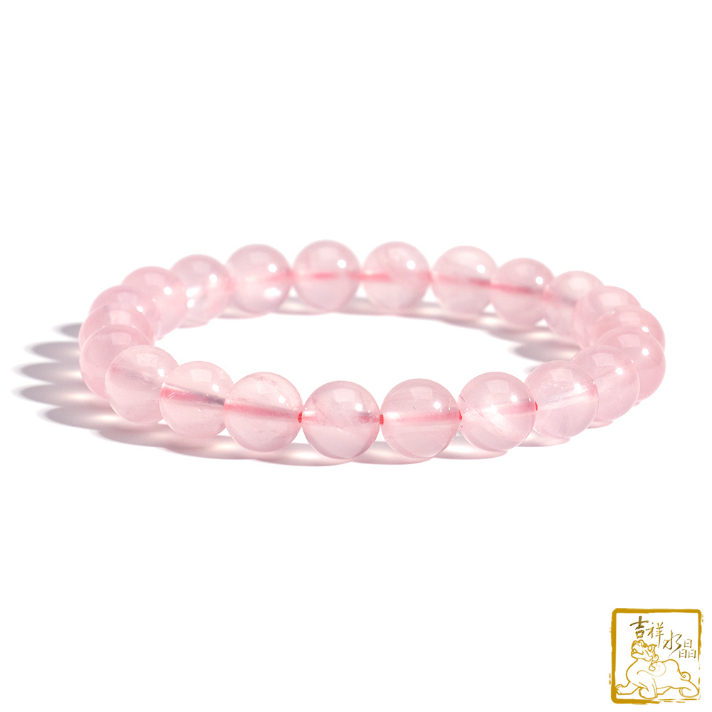 粉水晶手珠 招桃花人緣 / 兩尺寸可挑