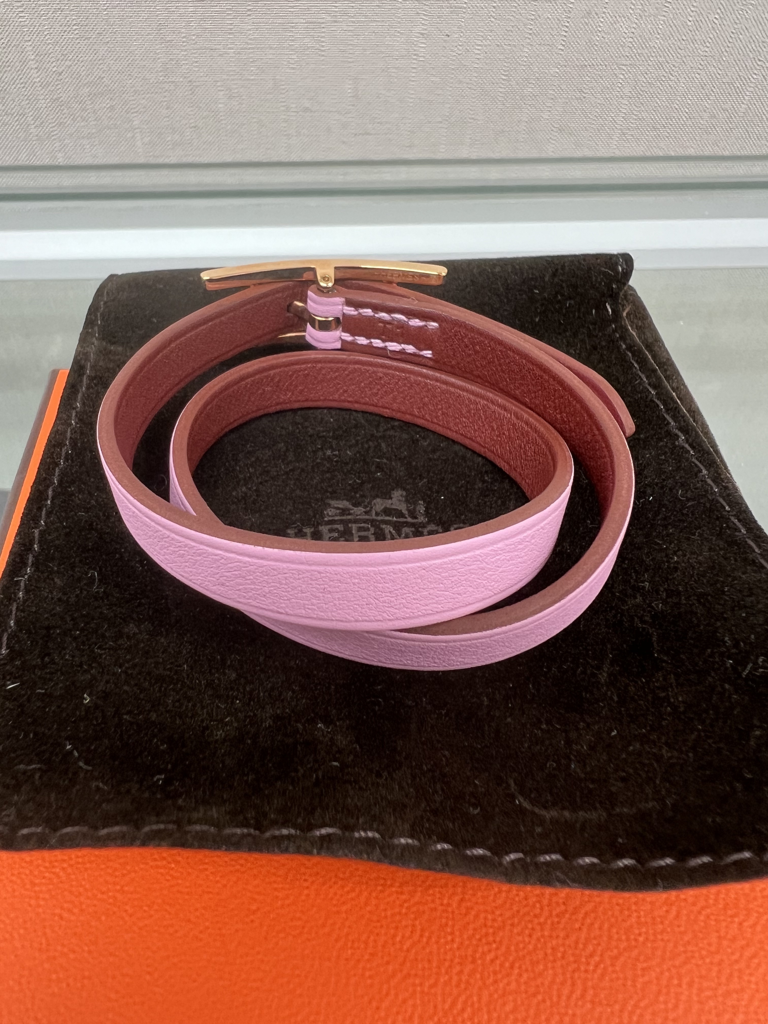 *Unused* Hermes behapi bracelet (Mauve Sylvestre)