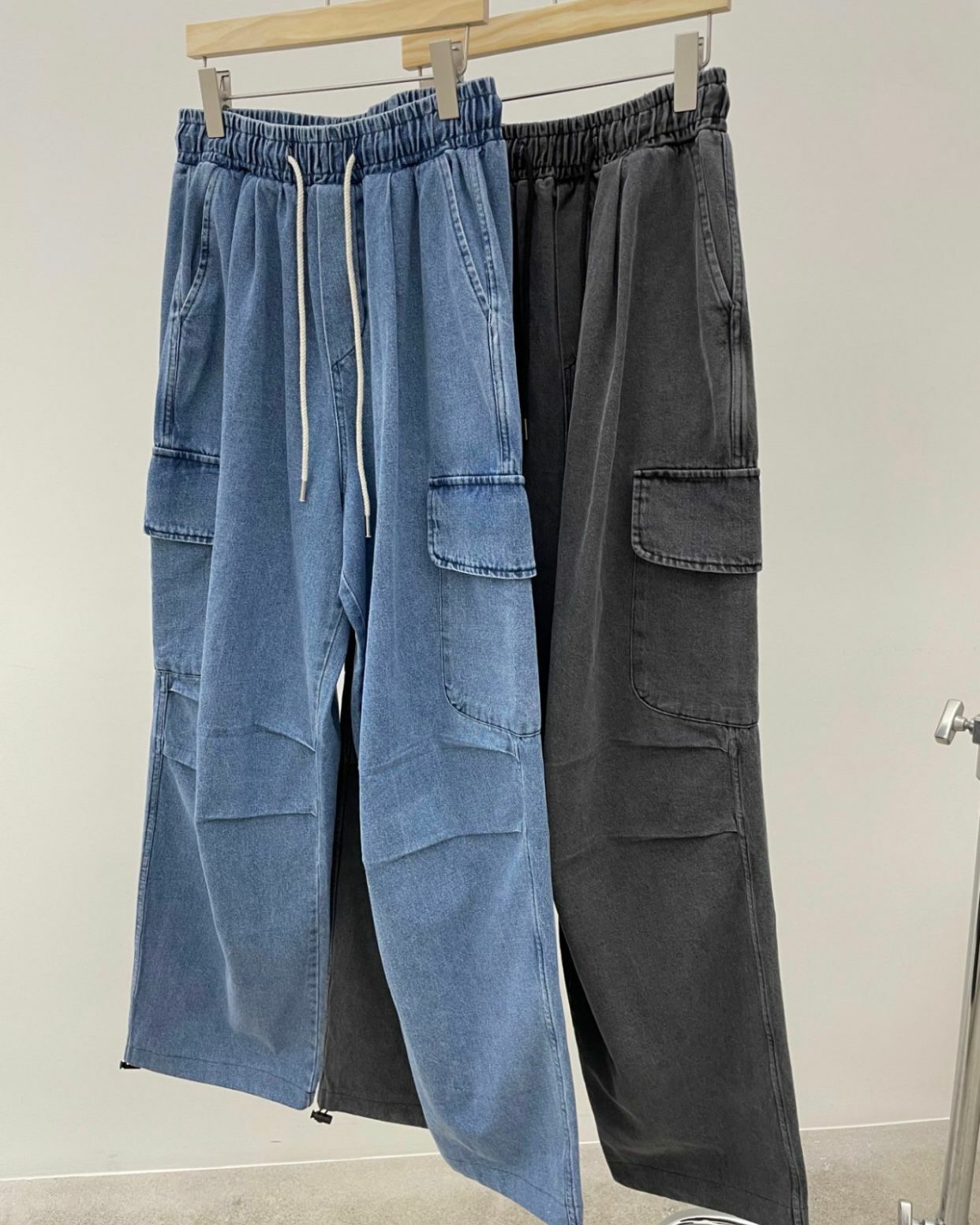 洗水工裝鬆身牛仔褲 ALLWAYS-007P