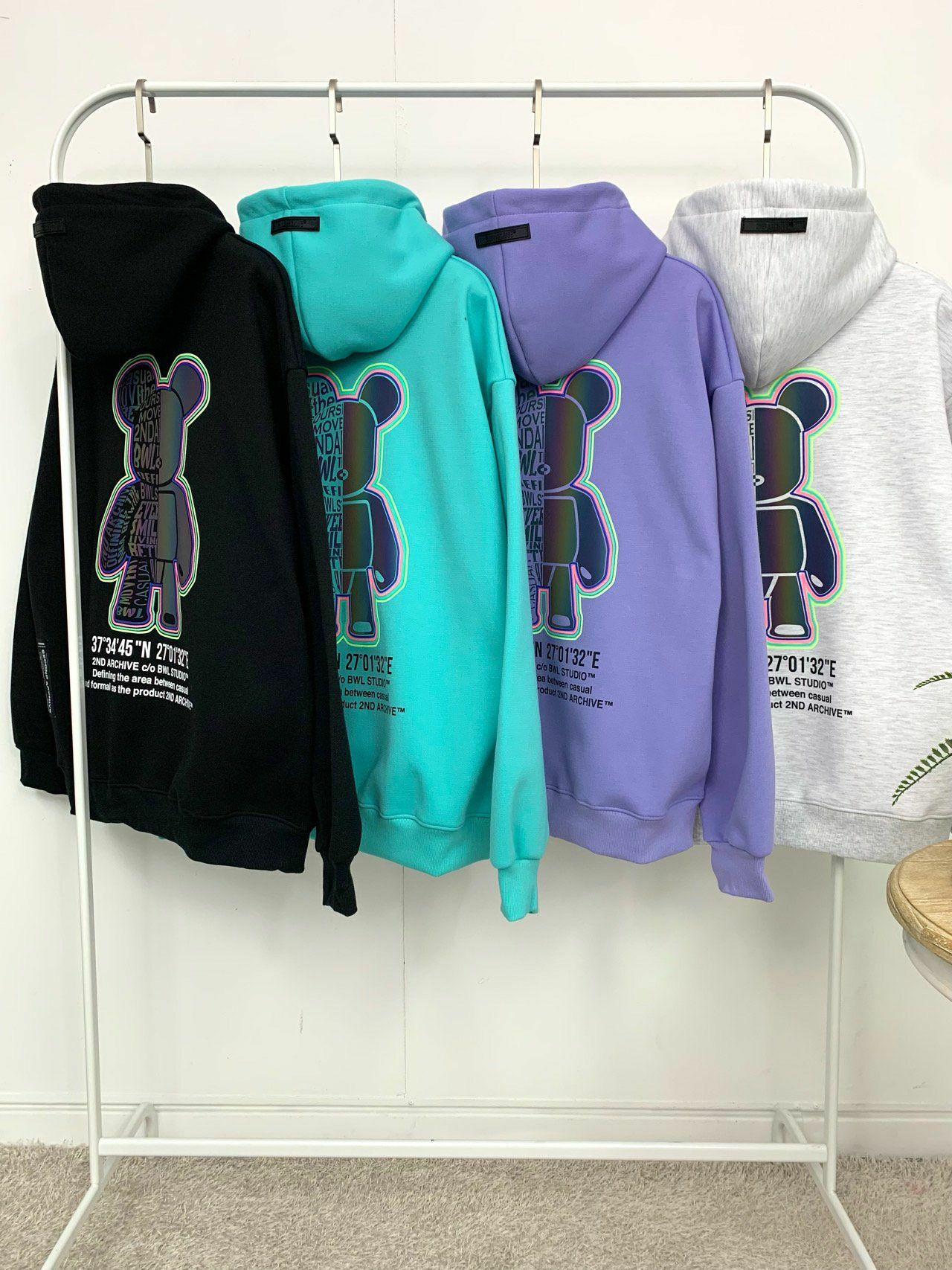 3M反光熊仔圖案連帽衛衣 2nd ARCHIVE-066T