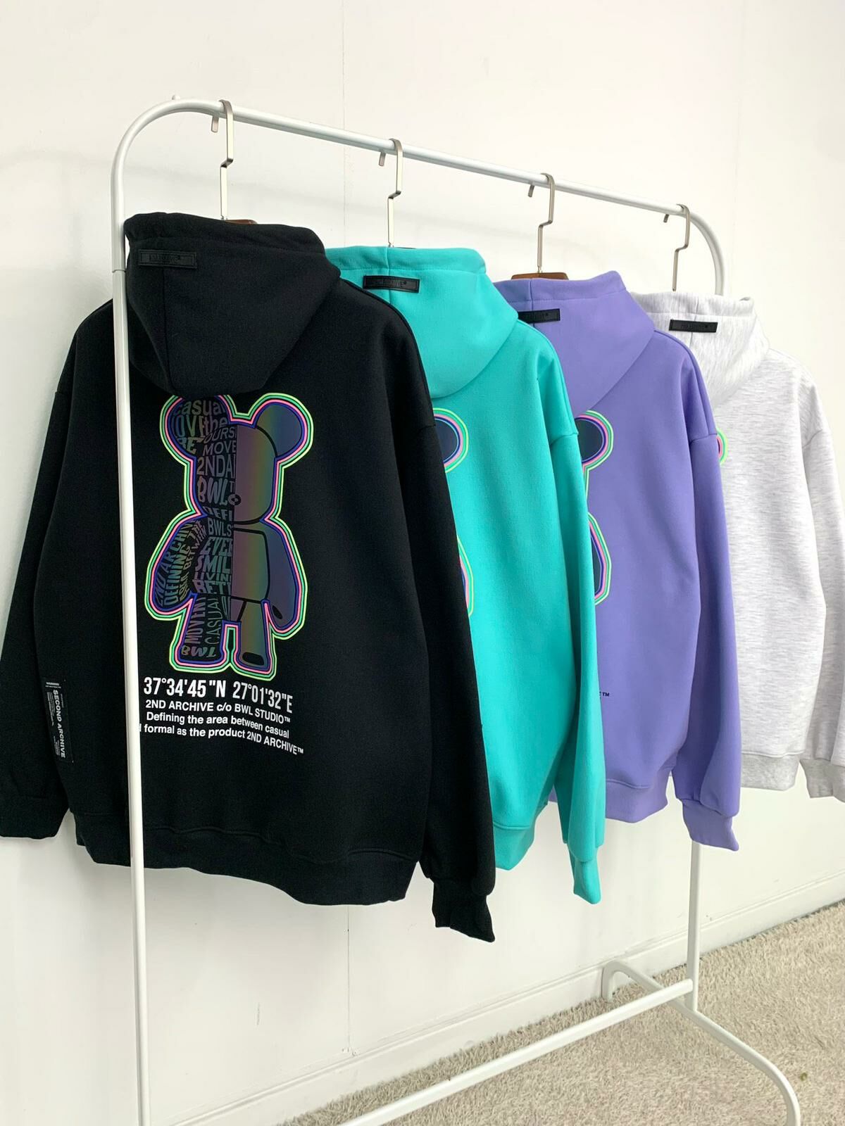 3M反光熊仔圖案連帽衛衣 2nd ARCHIVE-066T