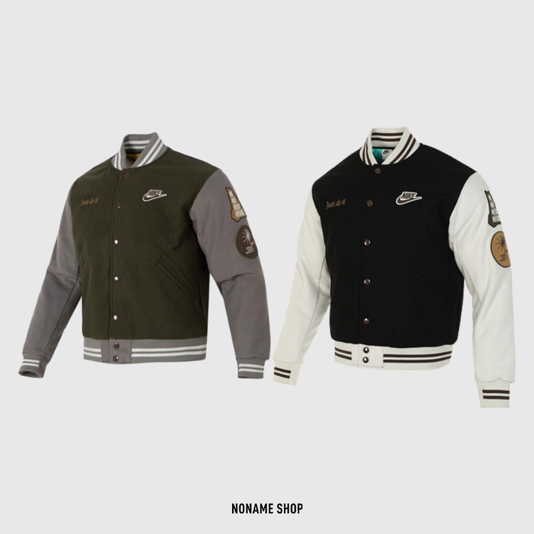 NIKE OUTDOOR VARSITY JACKET 羊毛 刺繡 棒球外套 兩色 (男款)