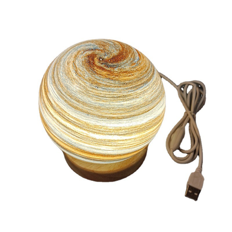 Robovan 星球觸控床頭燈| 三種光度 木製玻璃燈| 浪漫聖誕| 聖誕禮物