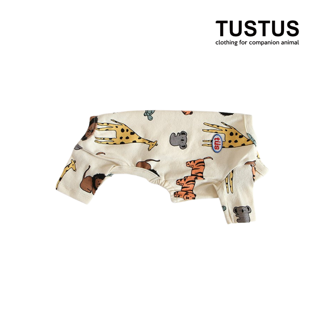 TUSTUS 動物園長袖連身衣